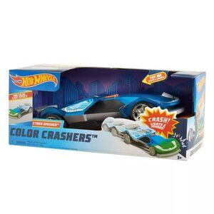 Mattel | Toys | Hot Wheels Car Color Crashers Cyber Speeder Large ...